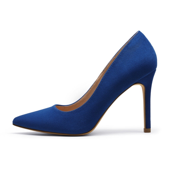Pointed Toe High Heel Pump Shoes - ROYAL BLUE - 2